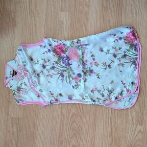 Old Shanghai Girls Silk Floral Qipao Dress